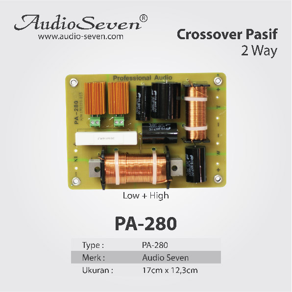 Crossover Pasif 2 Way PA 280