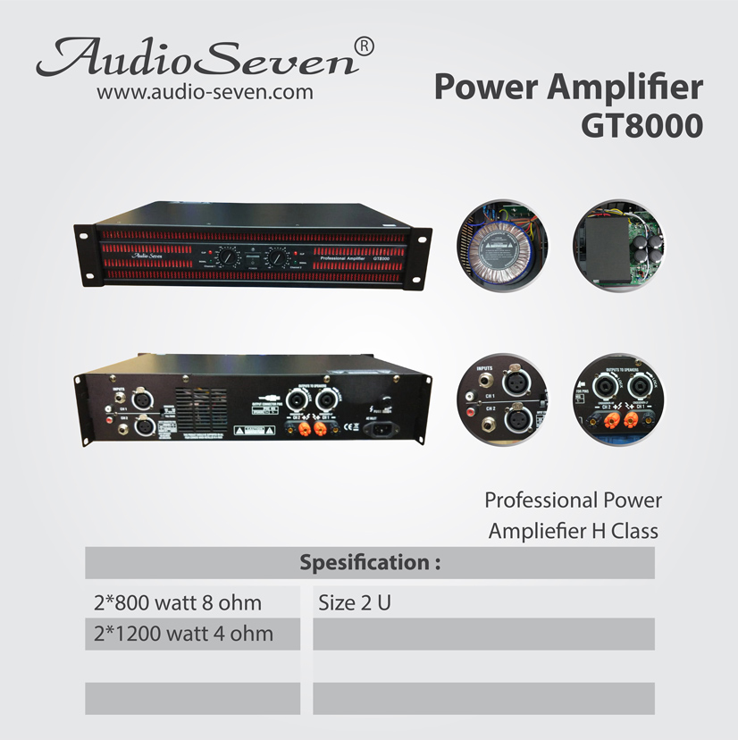 Power Amplifier AudioSeven GT8000
