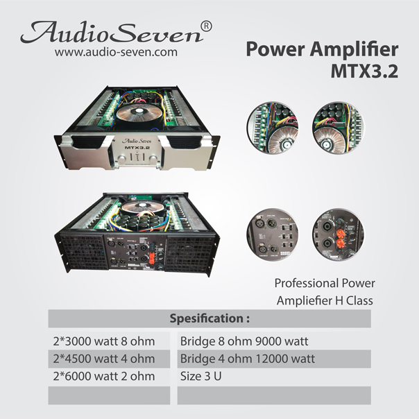 Power Amplifier AudioSeven MTX3.2