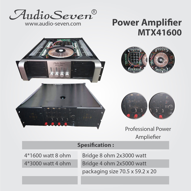 Power Amplifier AudioSeven MTX41600