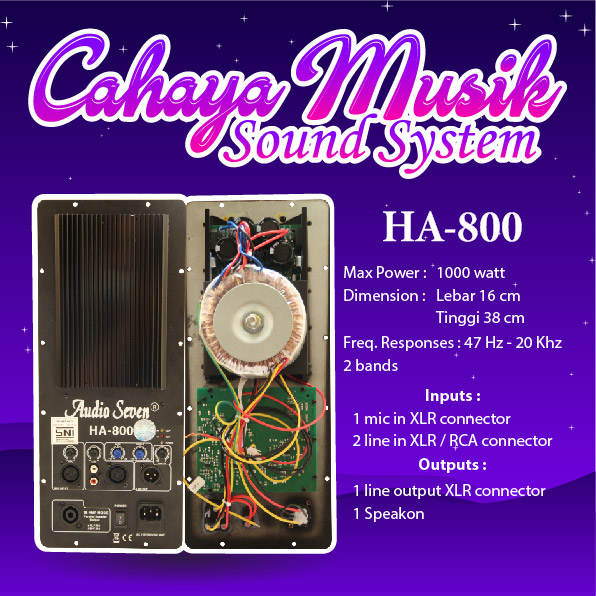 Power Kit / Mesin Aktif Audio Seven HA-800