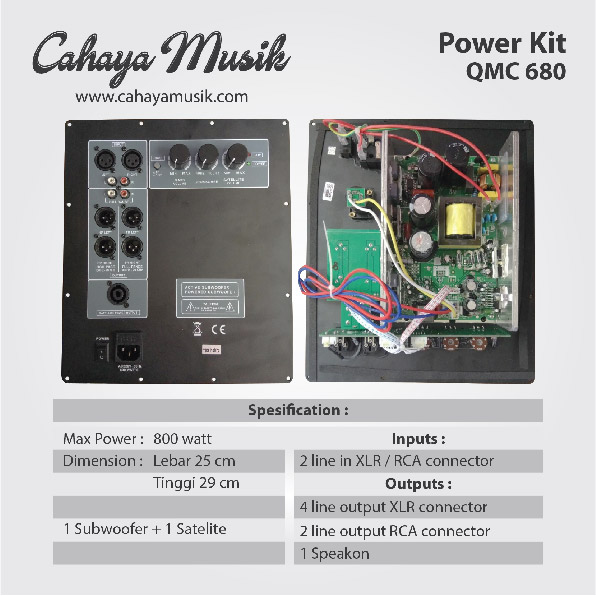 Power Kit / Mesin Aktif Subwoofer QMC 680