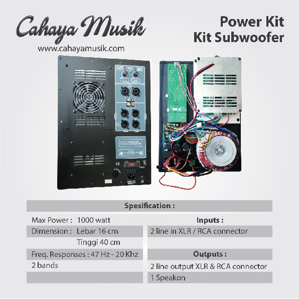 Power Kit / Mesin Aktif Subwoofer 2.0