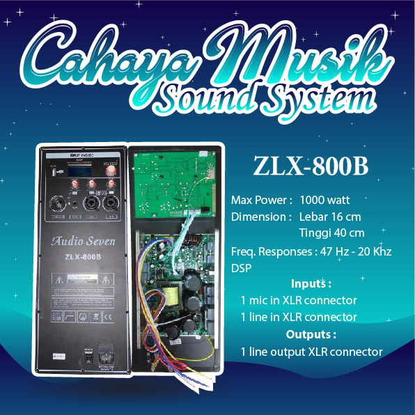 Power Kit / Mesin Aktif ZLX-800B USB + dsp