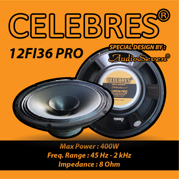 Speaker Komponen Celebres Special Design by Audio Seven 12FI36 PRO 12in