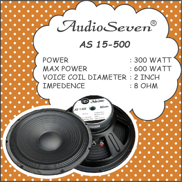 Speaker Komponen Audio Seven AS 15 - 500 15in