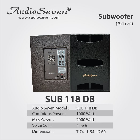 Subwoofer Aktif Audio Seven 118 DB 18in