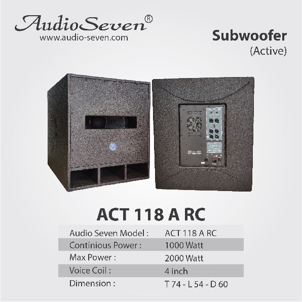 Subwoofer Aktif Audio Seven A RC 118 18in
