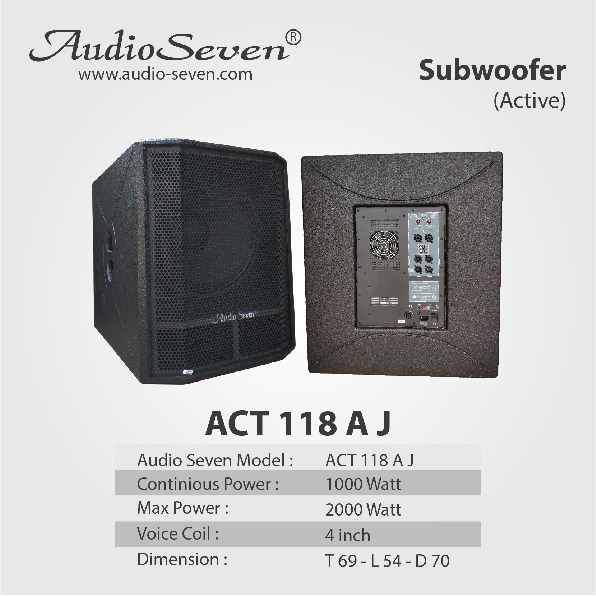 Subwoofer Aktif Audio Seven 118 J 18in