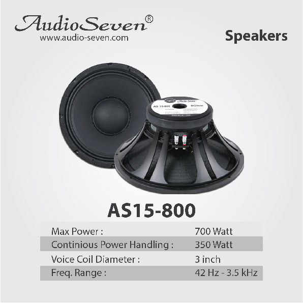 speaker 15 inch audio seven